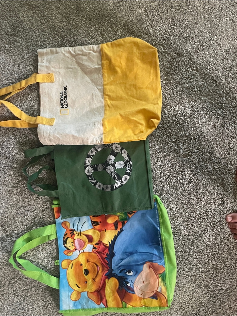 National Geographic Yellow & Cream Tote Bag with Logo